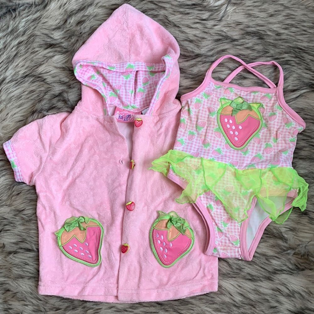 Baby Swim Terry Cover-up & Swimsuit Set Swimwear 12Mos